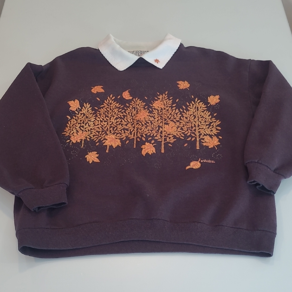 EUC VTG Gilden Morning Sun Cottagecore Sweatshirt with Fall Print
